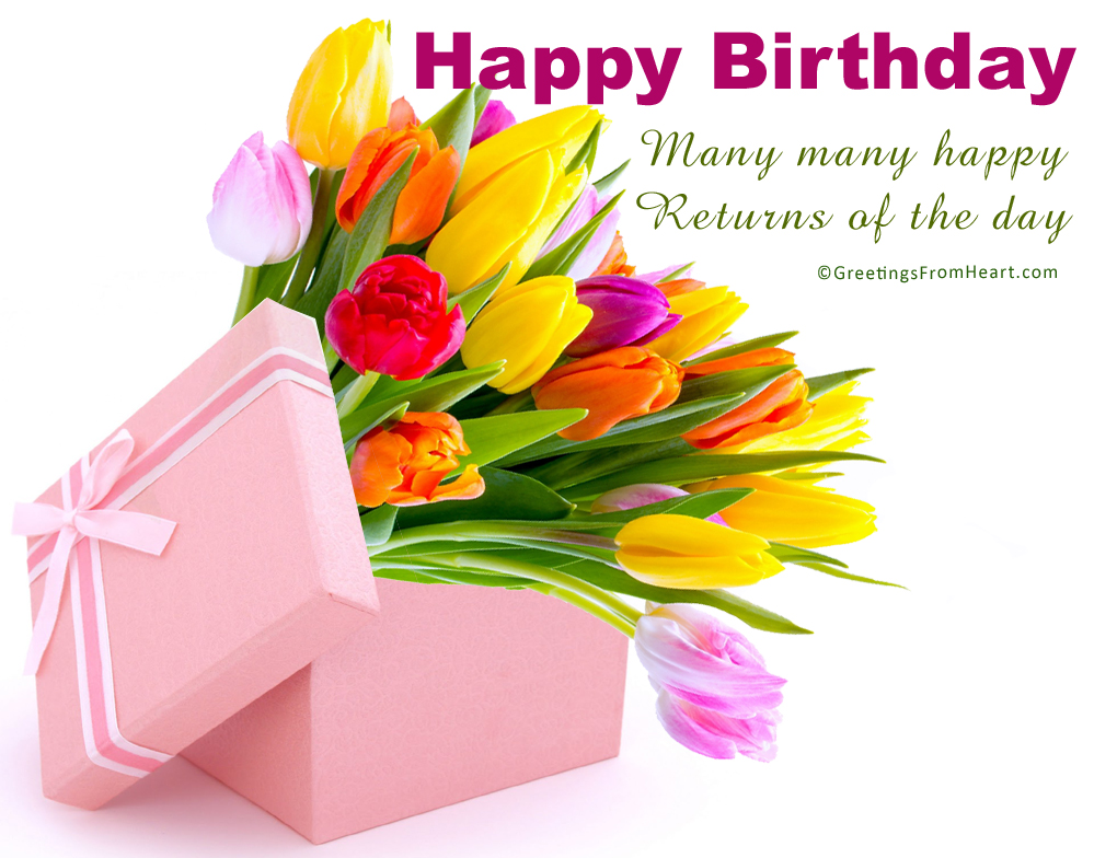 Happy Birthday Greeting - Good Morning Flowers Box , HD Wallpaper & Backgrounds