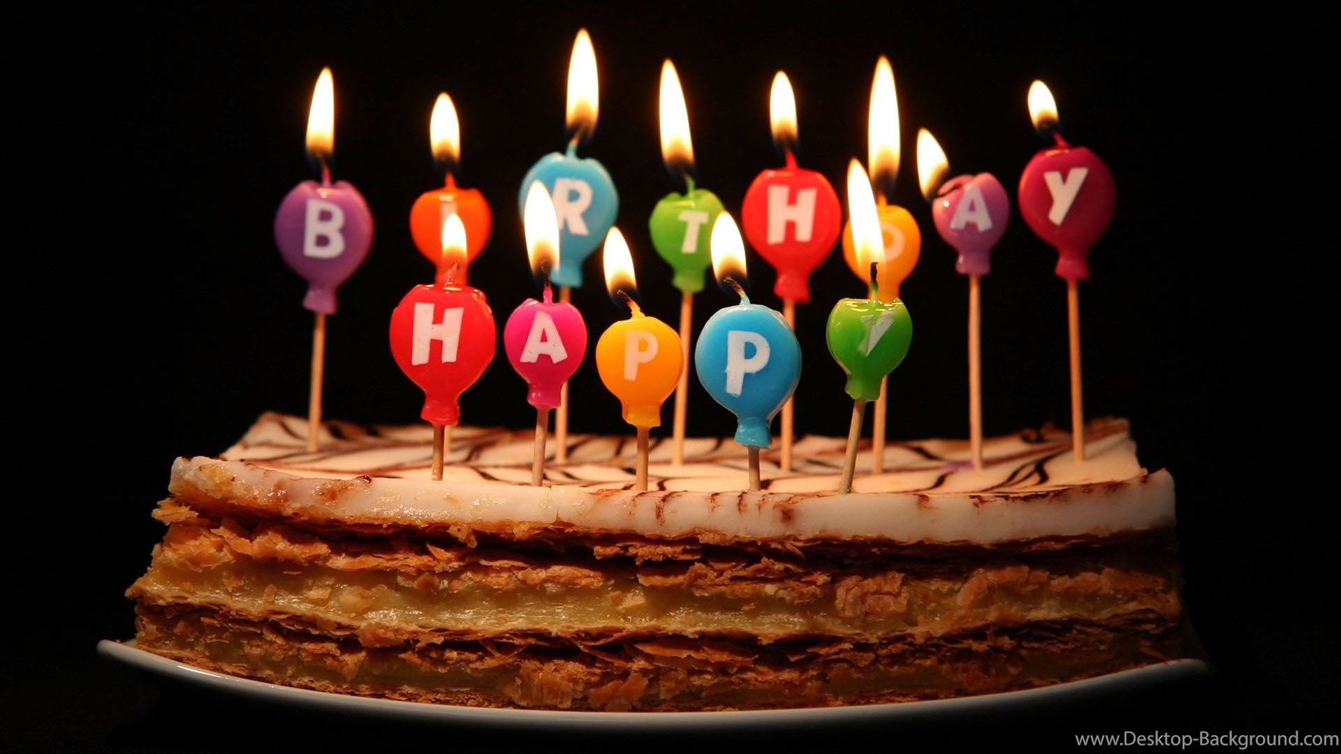 Popular - Happy Birthday Cakes With Candles , HD Wallpaper & Backgrounds