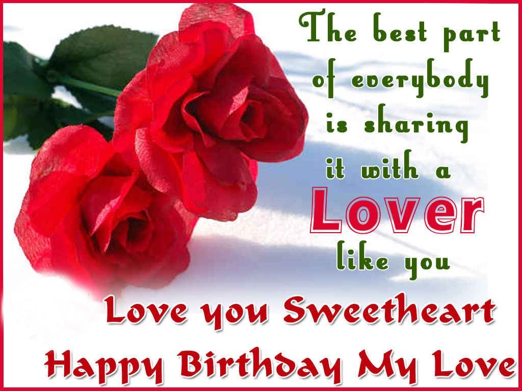 Birthday Wishes For Lover - Lover Happy Birthday Sms , HD Wallpaper & Backgrounds