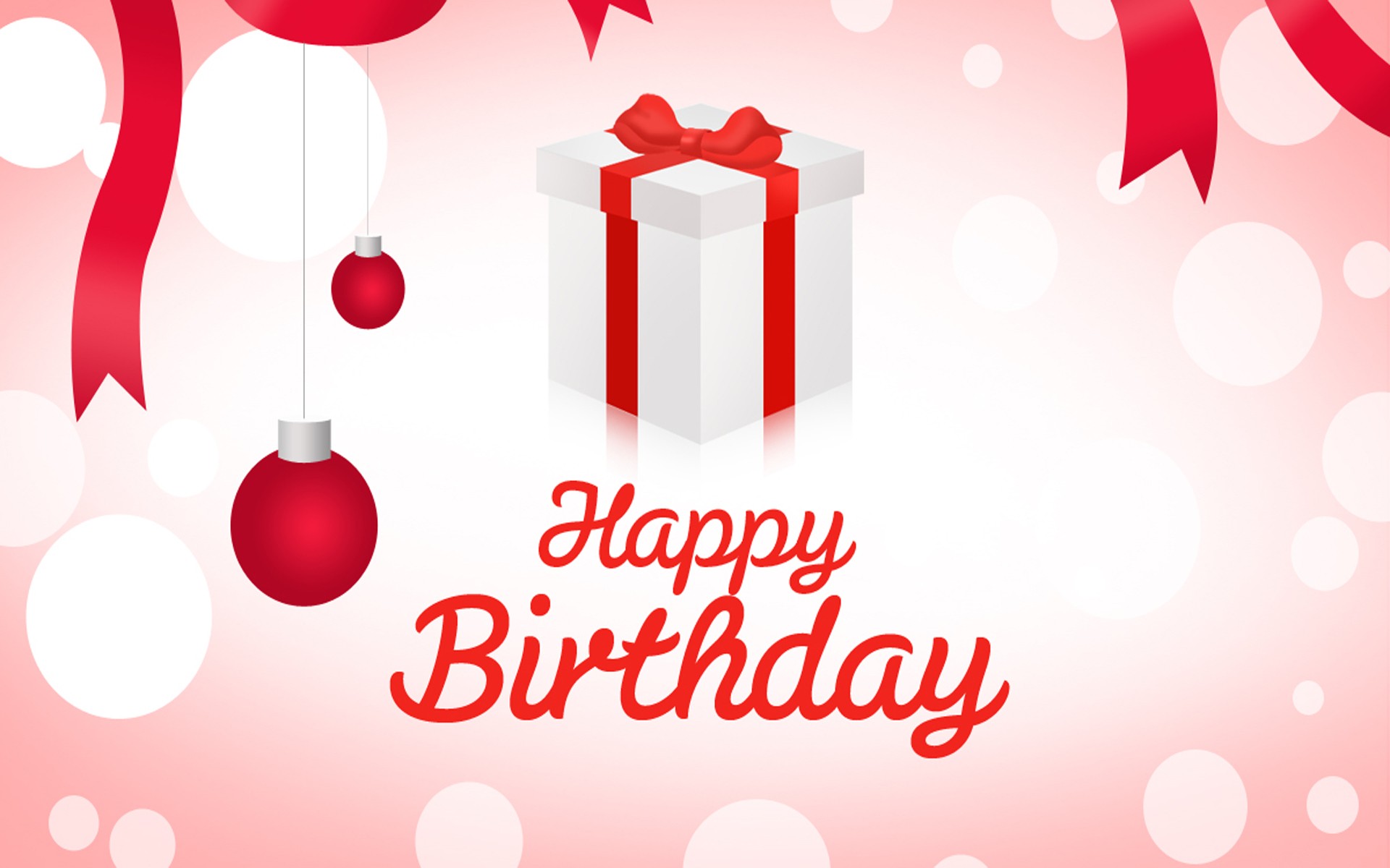 Red And White Birthday , HD Wallpaper & Backgrounds