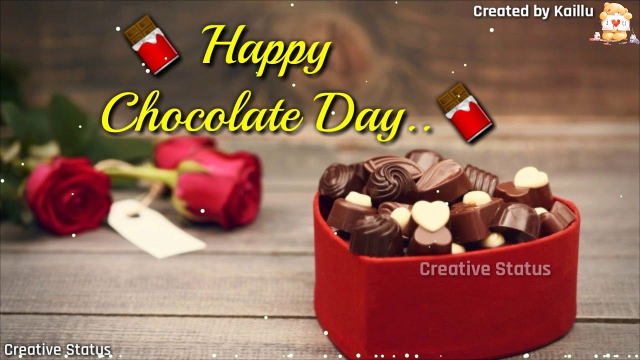 Romantic Chocolate Day Images Wallpapers Valentines - Good Night Chocolate Day , HD Wallpaper & Backgrounds