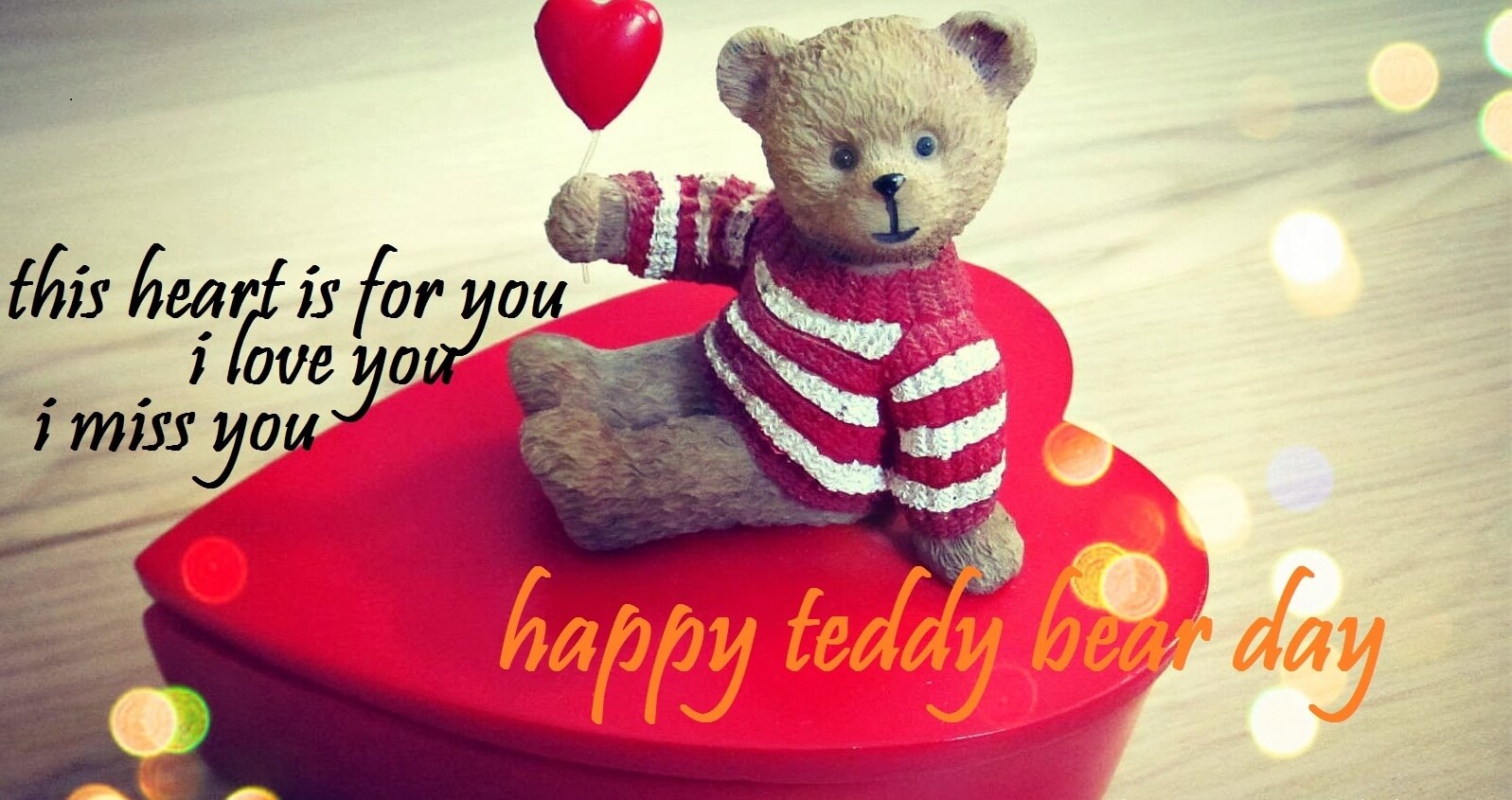 Original - Happy Teddy Day My Love , HD Wallpaper & Backgrounds