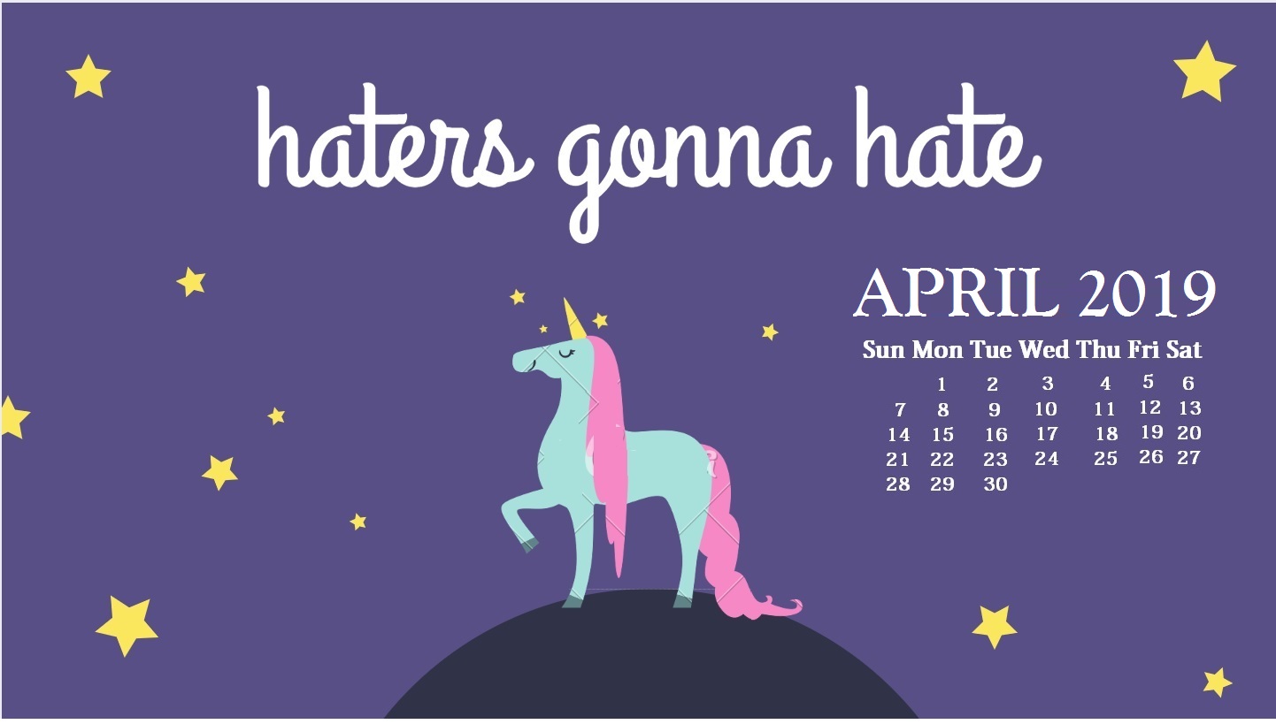 April 2019 Desktop Wallpaper With Calendar April 2019 - Graphic Design , HD Wallpaper & Backgrounds