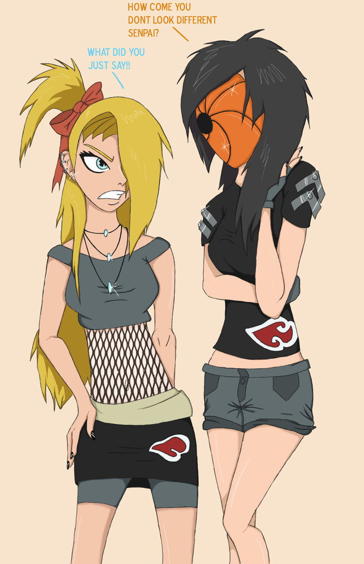 Deidara X Tobi Images Deidara And Tobi As Girls Xd - Deidara X Girl , HD Wallpaper & Backgrounds