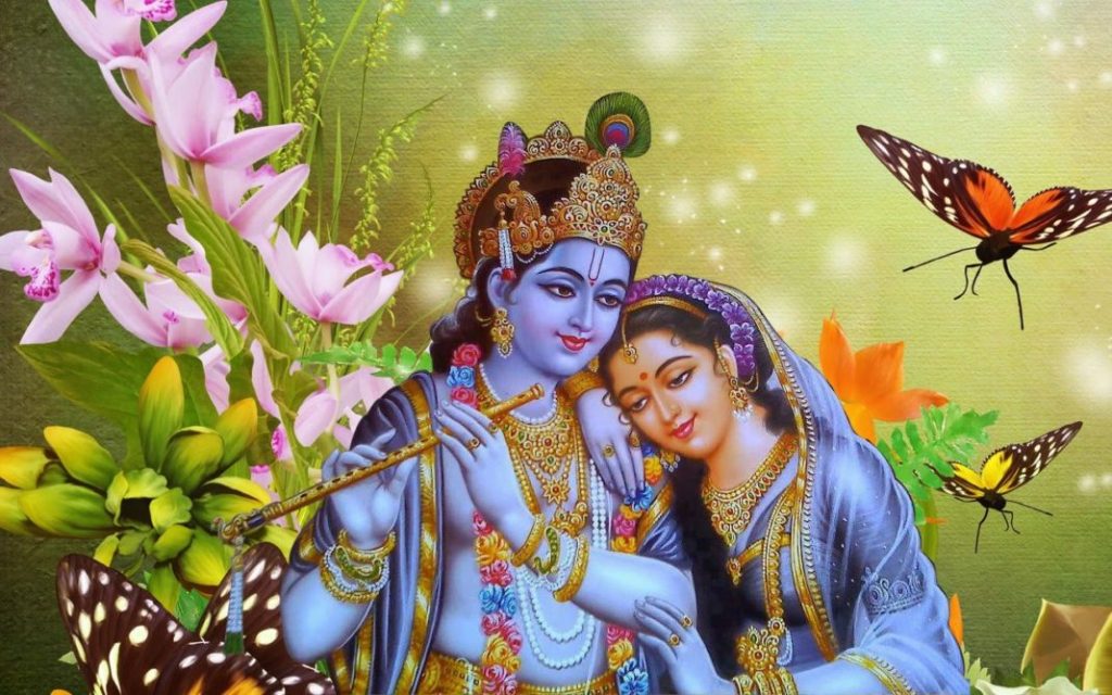 Radha Krishna Hd Desktop Background For Macbook - Radha Krishna Image Love , HD Wallpaper & Backgrounds