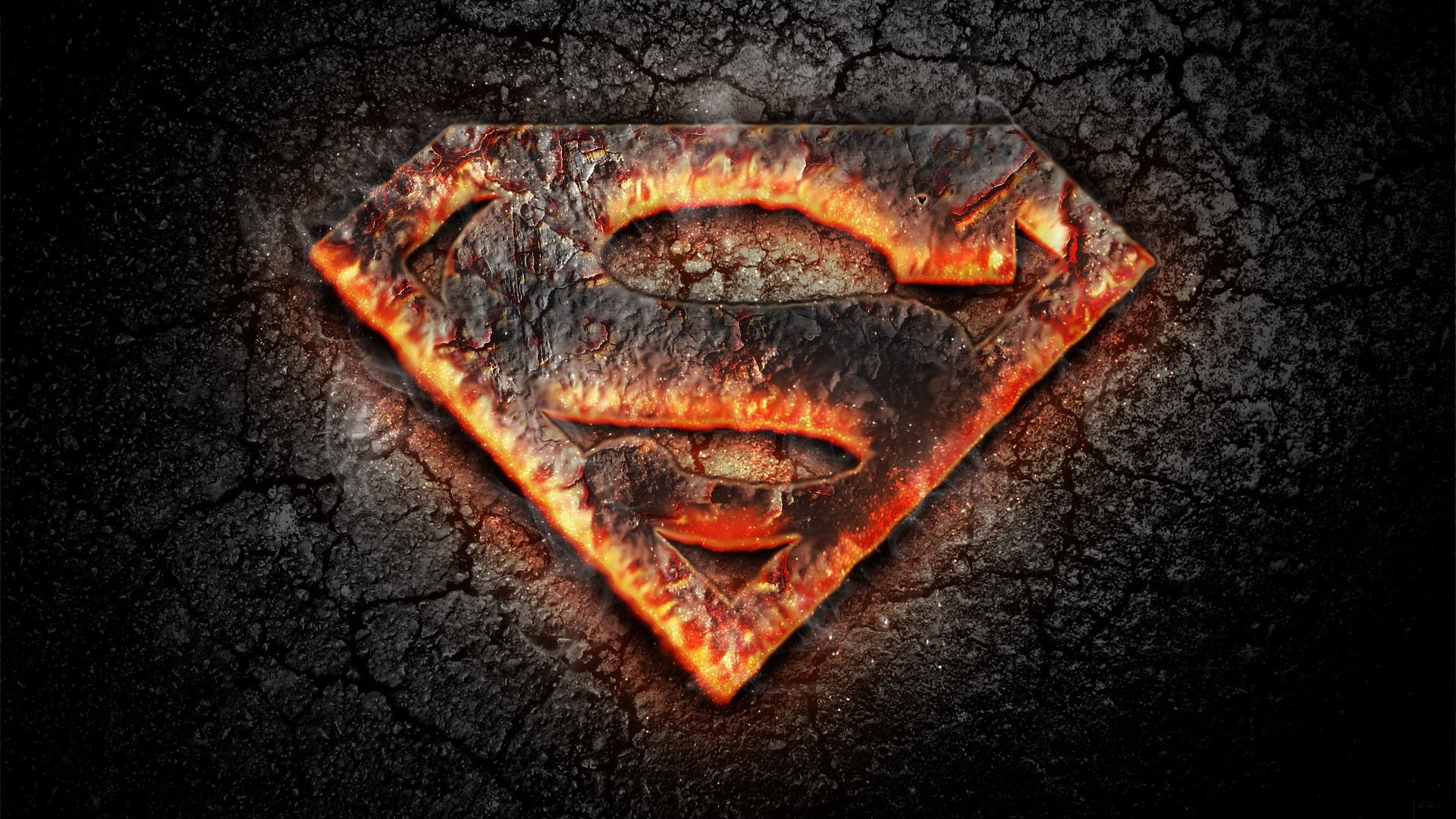 Wallpapers Superman Hd Superman By Bruce Hunter - Superman Symbol On Fire , HD Wallpaper & Backgrounds