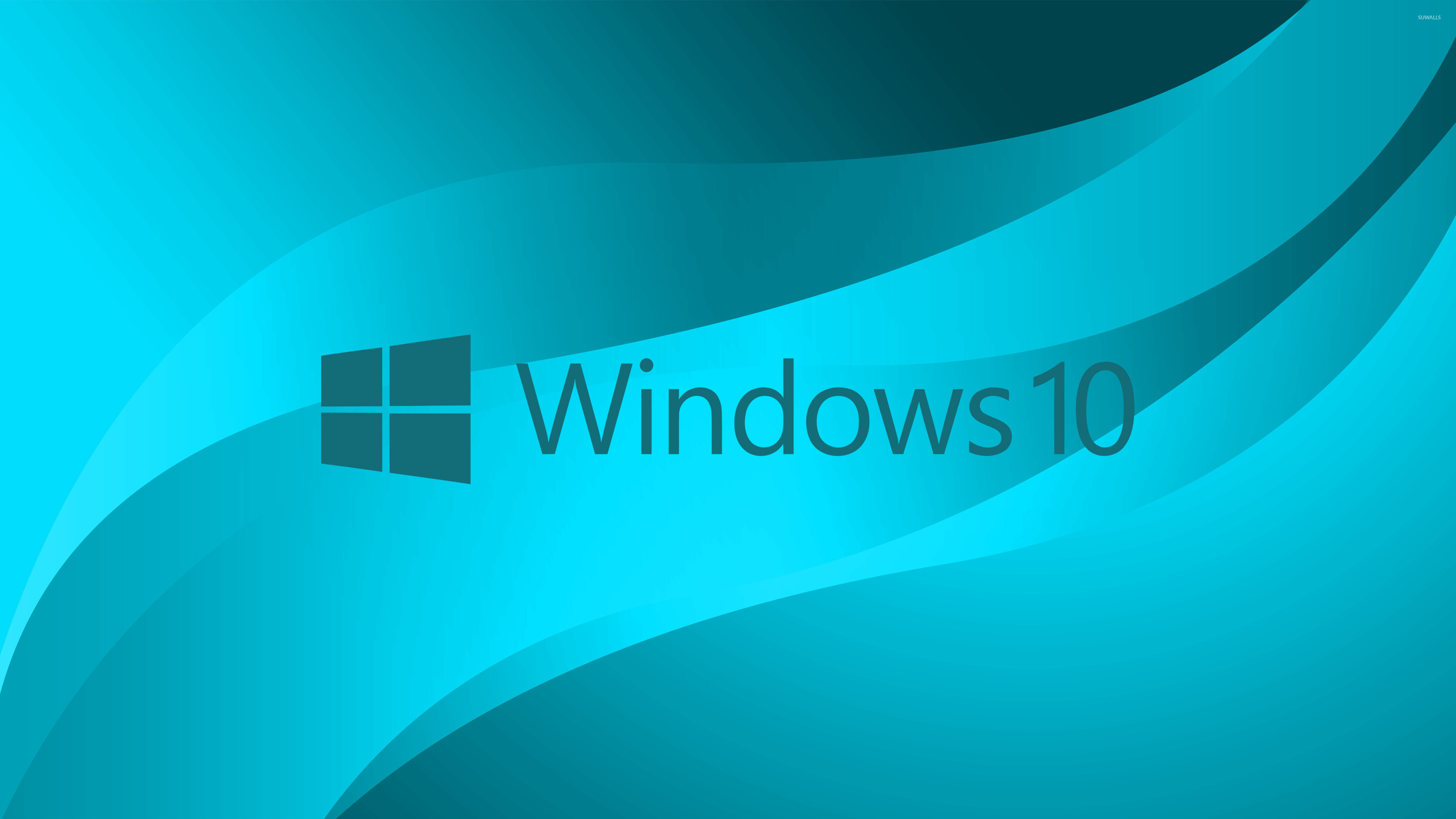 Windows 10 Blue Text Logo On Light Blue Wallpaper - Logo Windows 10 , HD Wallpaper & Backgrounds