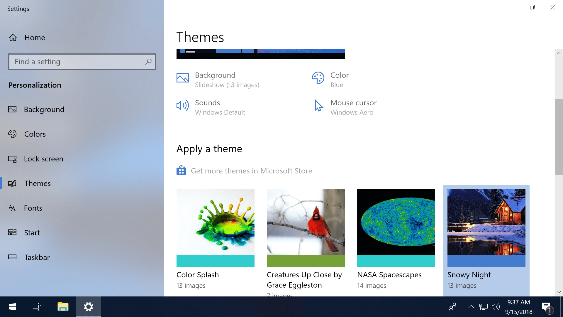 There Are Some Quirks With Using Themepacks On A Non-activated - Windows 10 Settings Personalization 2018 , HD Wallpaper & Backgrounds