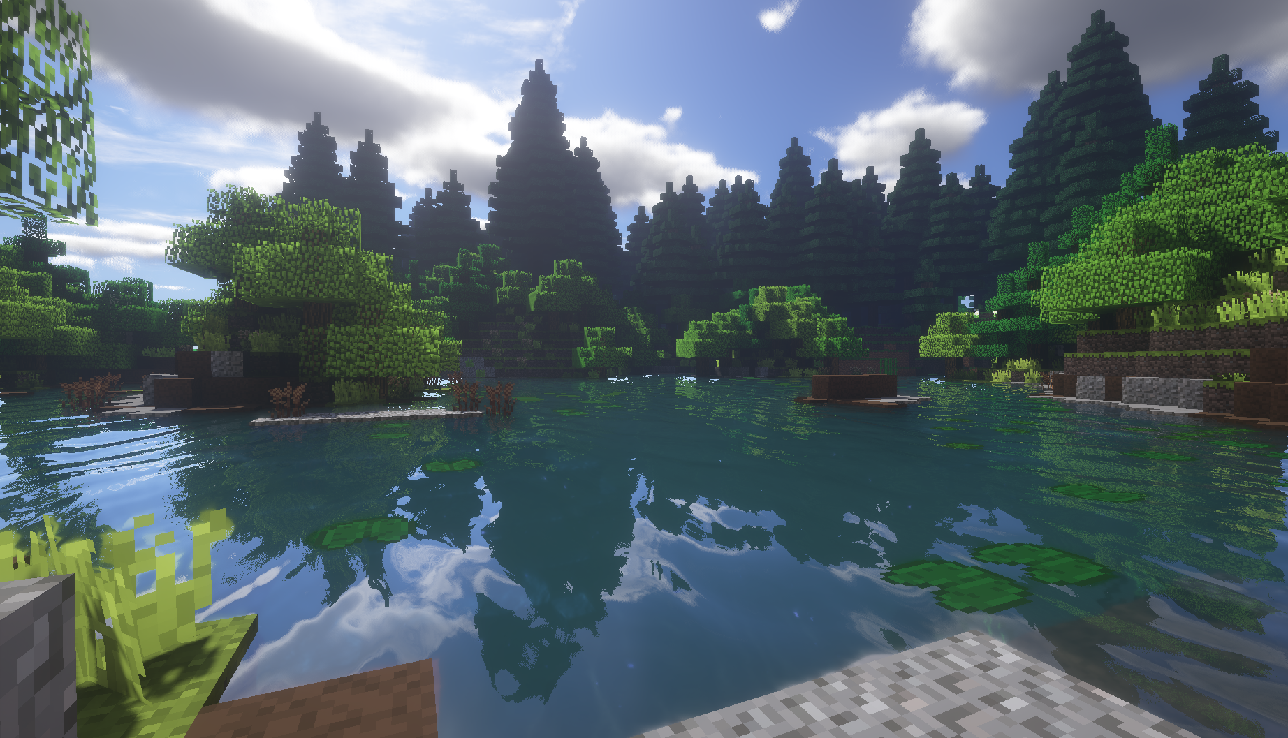 Artrecently I Have Made Some Minecraft Wallpapers - Reflection , HD Wallpaper & Backgrounds