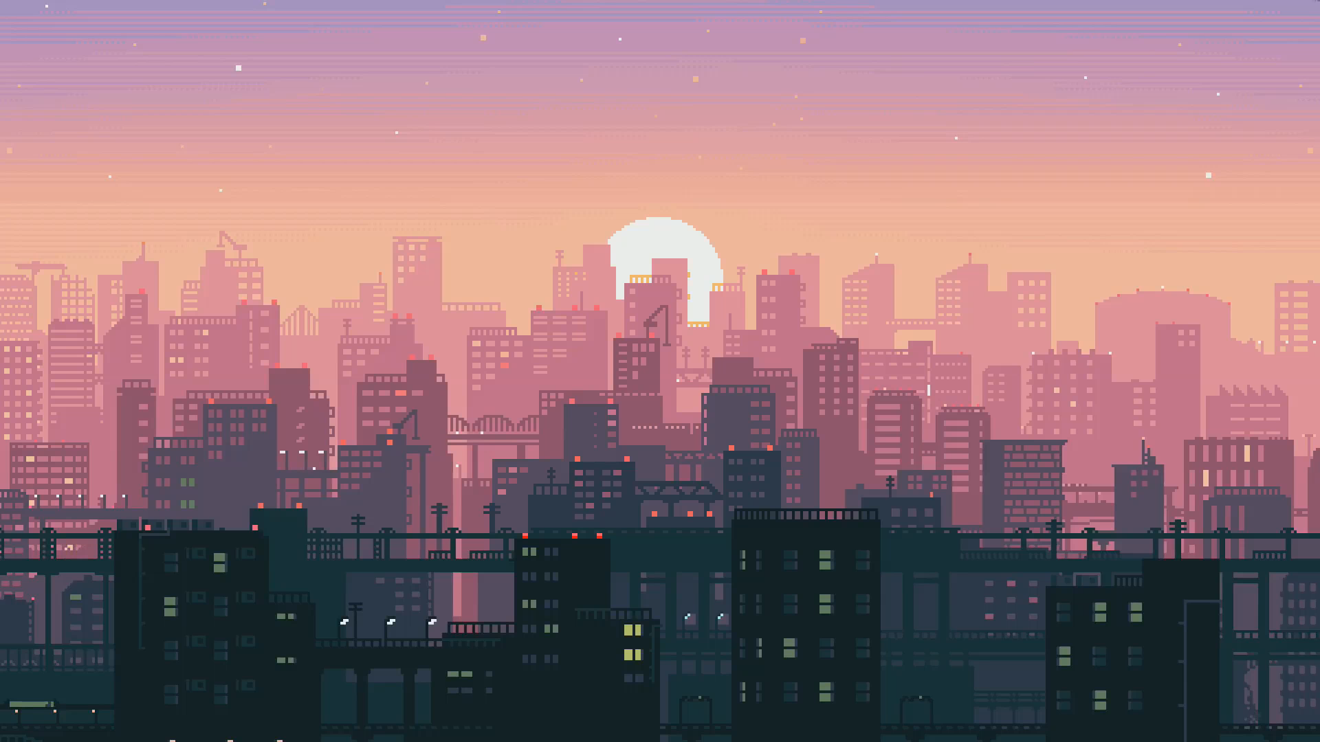 Pixel Sunset - Lo Fi , HD Wallpaper & Backgrounds