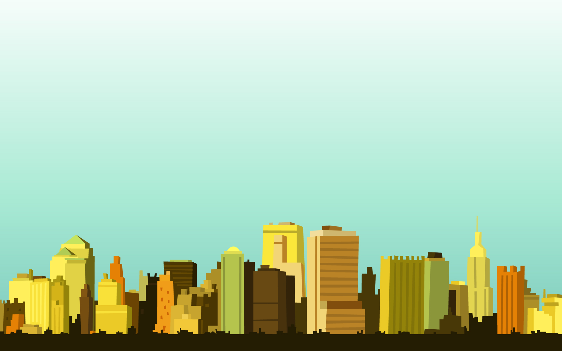 Pixel Wallpaper - Simple City Background Hd , HD Wallpaper & Backgrounds