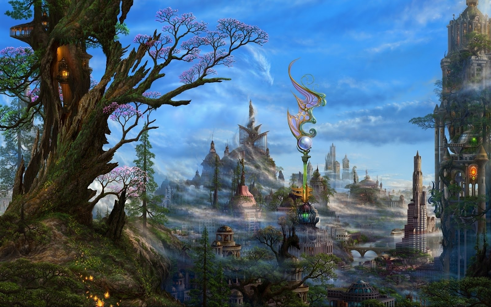 Windows 8 Wallpaper 3d Fantasy Landscape - 3d Fantasy Landscape , HD Wallpaper & Backgrounds