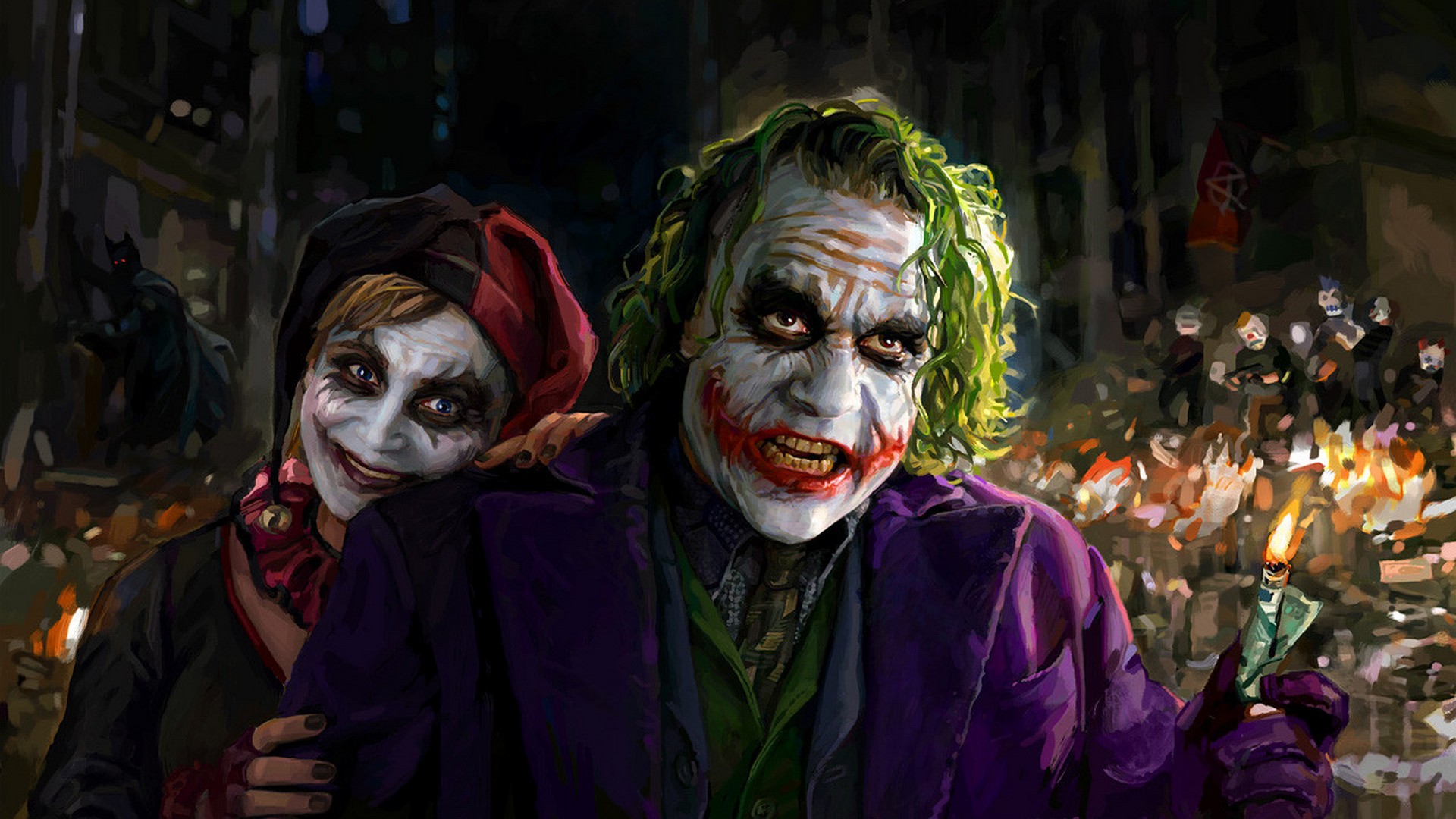 Start Download - Joker And Harley Quinn , HD Wallpaper & Backgrounds