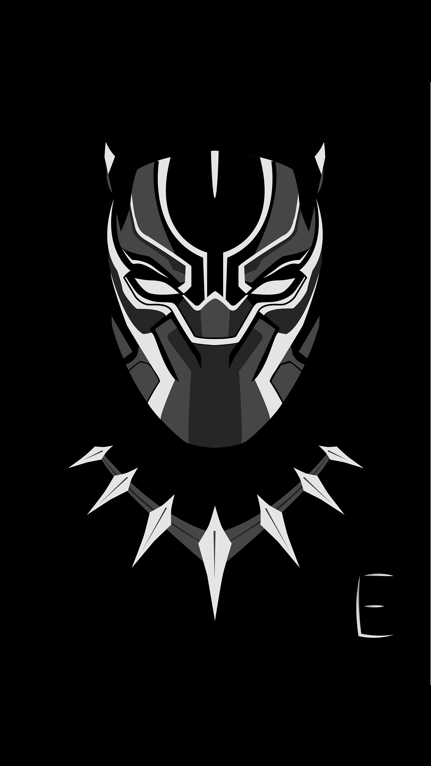 Iphone - Black Panther Mask Drawing , HD Wallpaper & Backgrounds