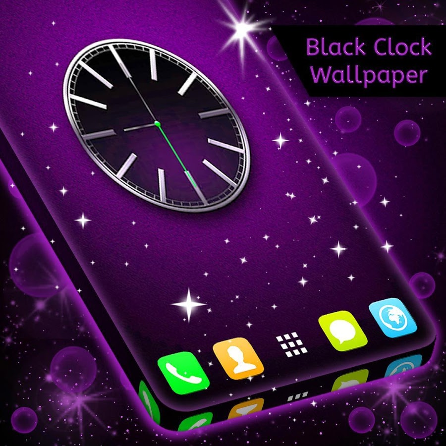 Black Clock Live Wallpaper - Smartphone , HD Wallpaper & Backgrounds