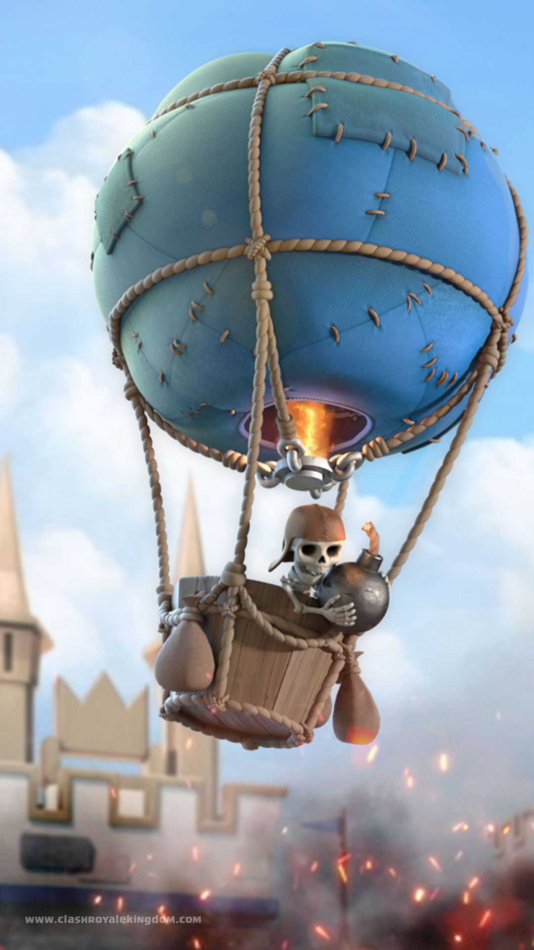 Clash Royale Wallpaper Android - Clash Royale Hot Air Balloon , HD Wallpaper & Backgrounds