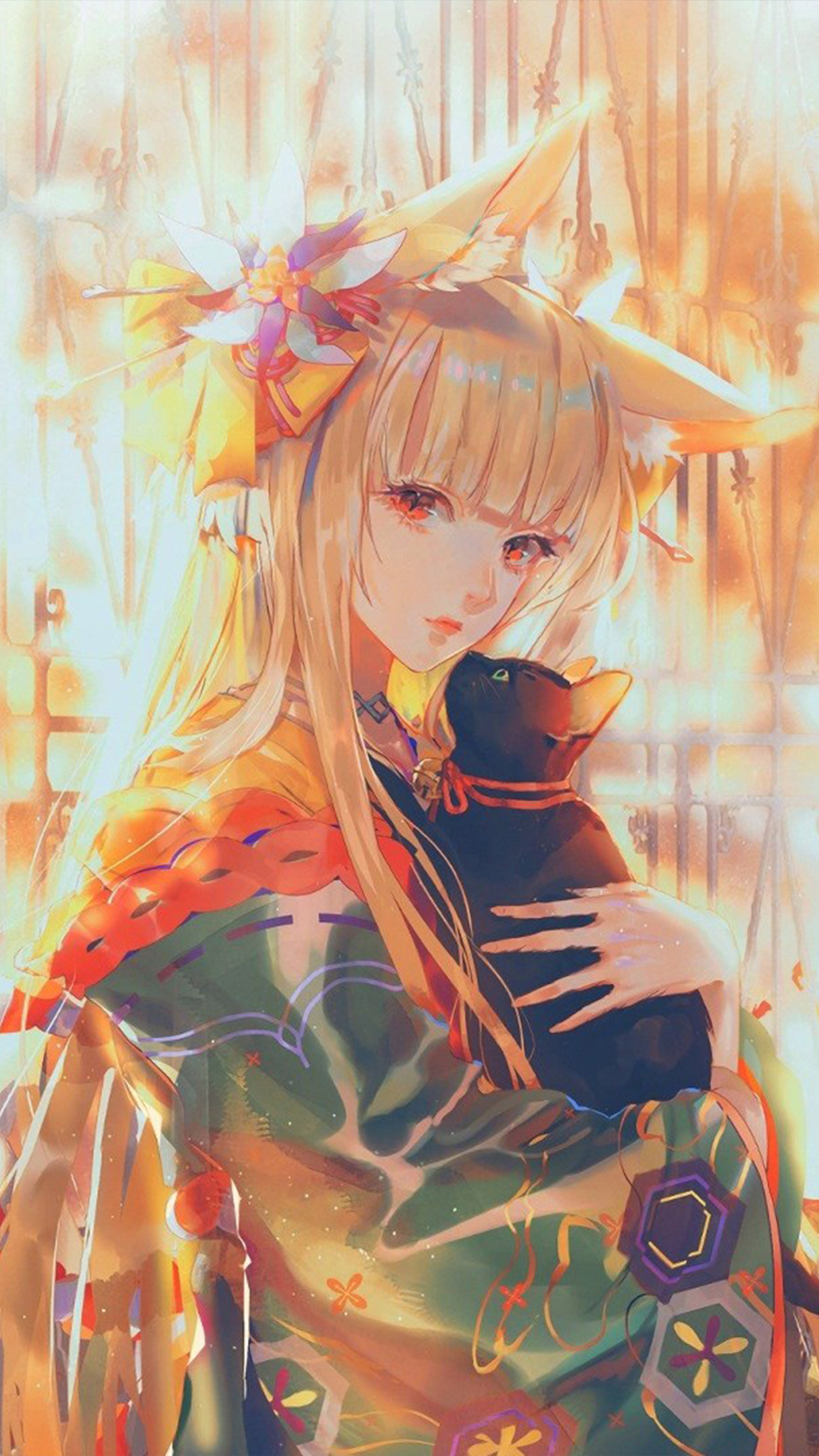 Anime Girl With Cat Anime Wallpaper 4k Phone 69939 Hd