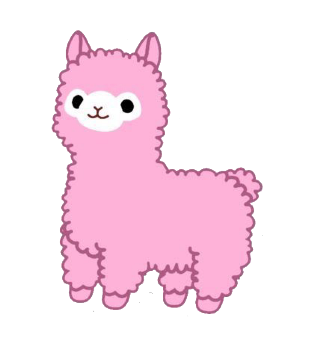 Llama Kawaii Png - Pink Alpaca , HD Wallpaper & Backgrounds