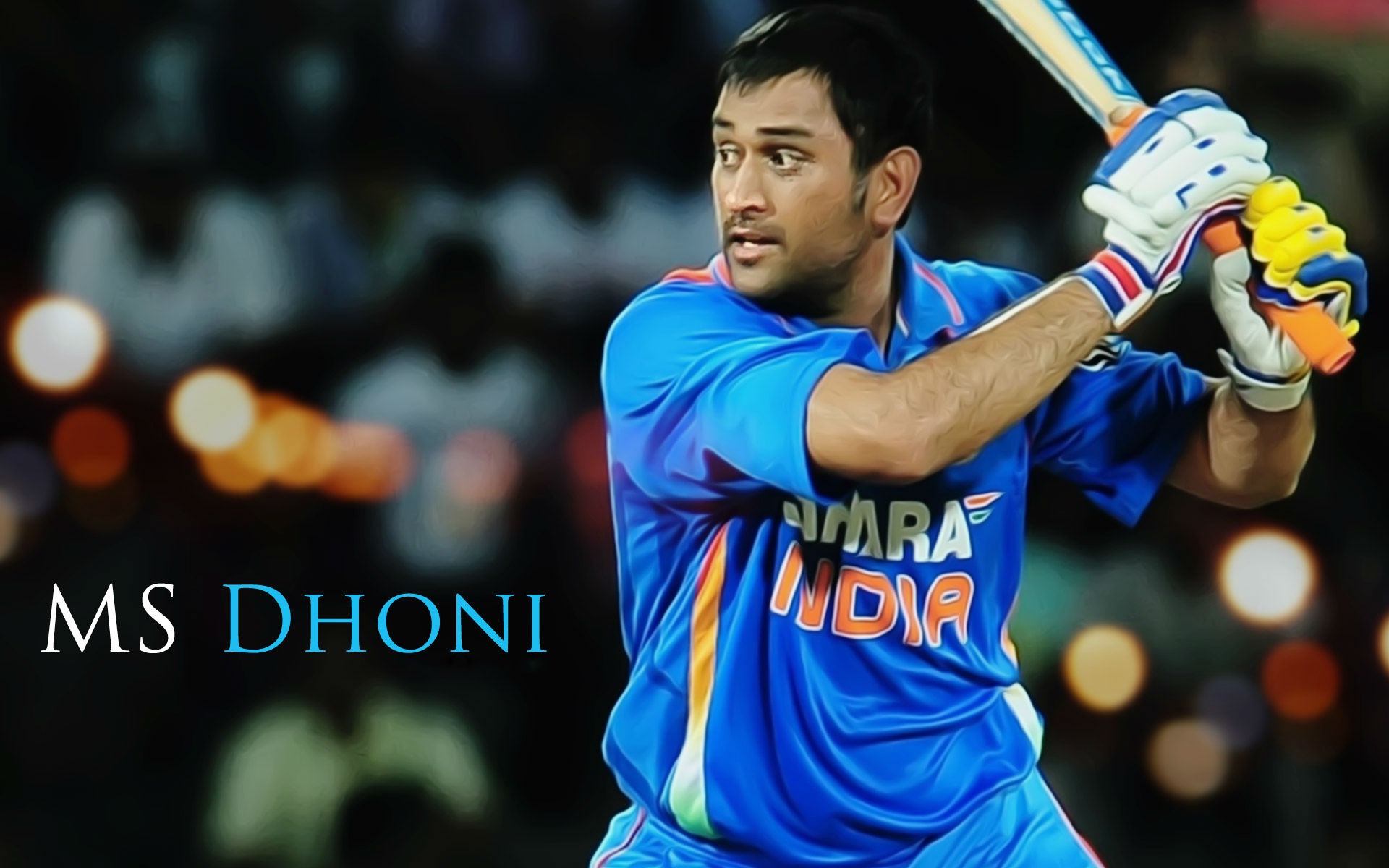 Sports - Ms Dhoni With Name , HD Wallpaper & Backgrounds