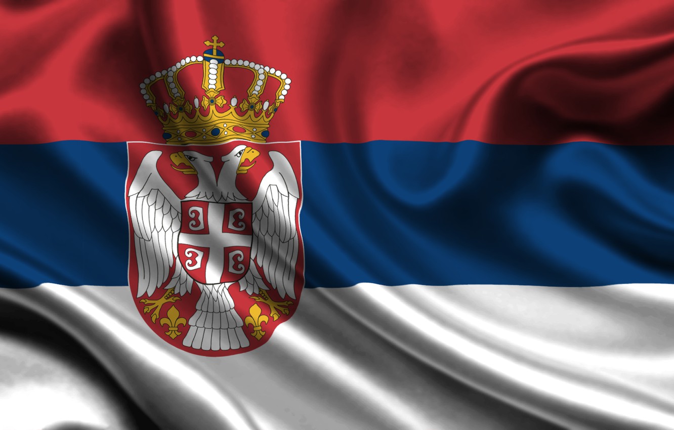 Photo Wallpaper Flag, Serbia, Serbia - Flaga Serbii Hd , HD Wallpaper & Backgrounds