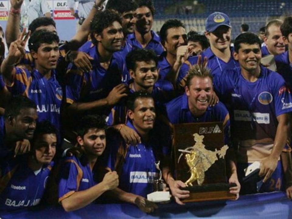 Rajasthan Royals Won The Inaugural Season Of The Indian - Shane Warne Rajasthan Royals 2008 , HD Wallpaper & Backgrounds