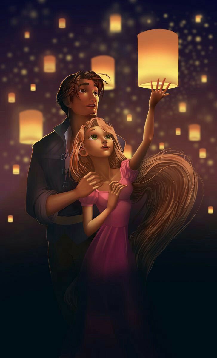 Eugene And Rapunzel Art - Romantic Flynn And Rapunzel , HD Wallpaper & Backgrounds