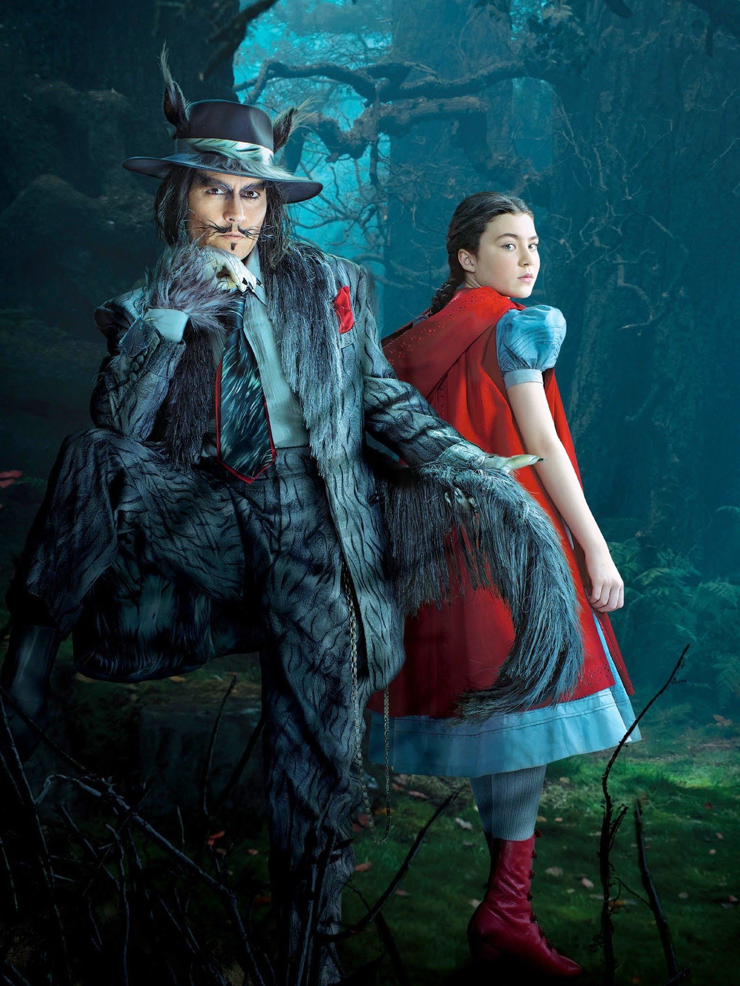 Johnny Depp Stars As The Wolf And Lilla Crawford Stars - Johnny Depp Into The Woods , HD Wallpaper & Backgrounds