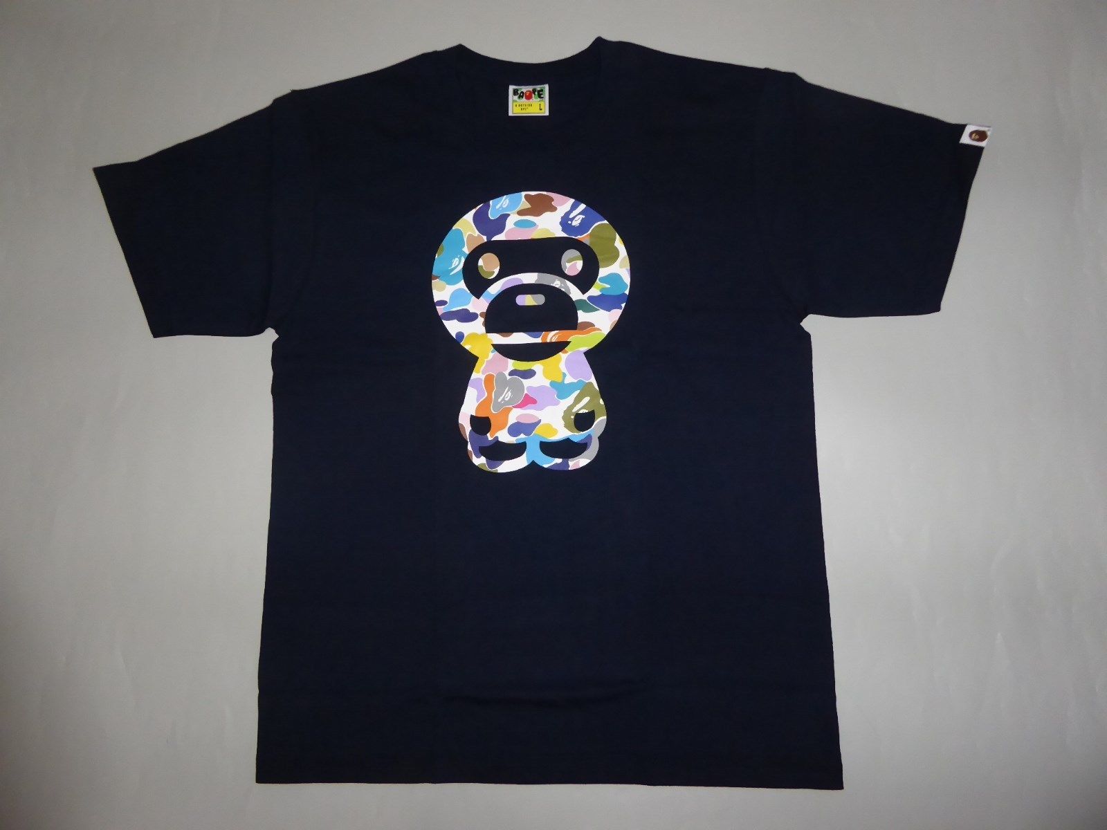 17063 Bape Multi Camo Big Baby Milo Navy Tee L - Ogre You Asshole T シャツ , HD Wallpaper & Backgrounds