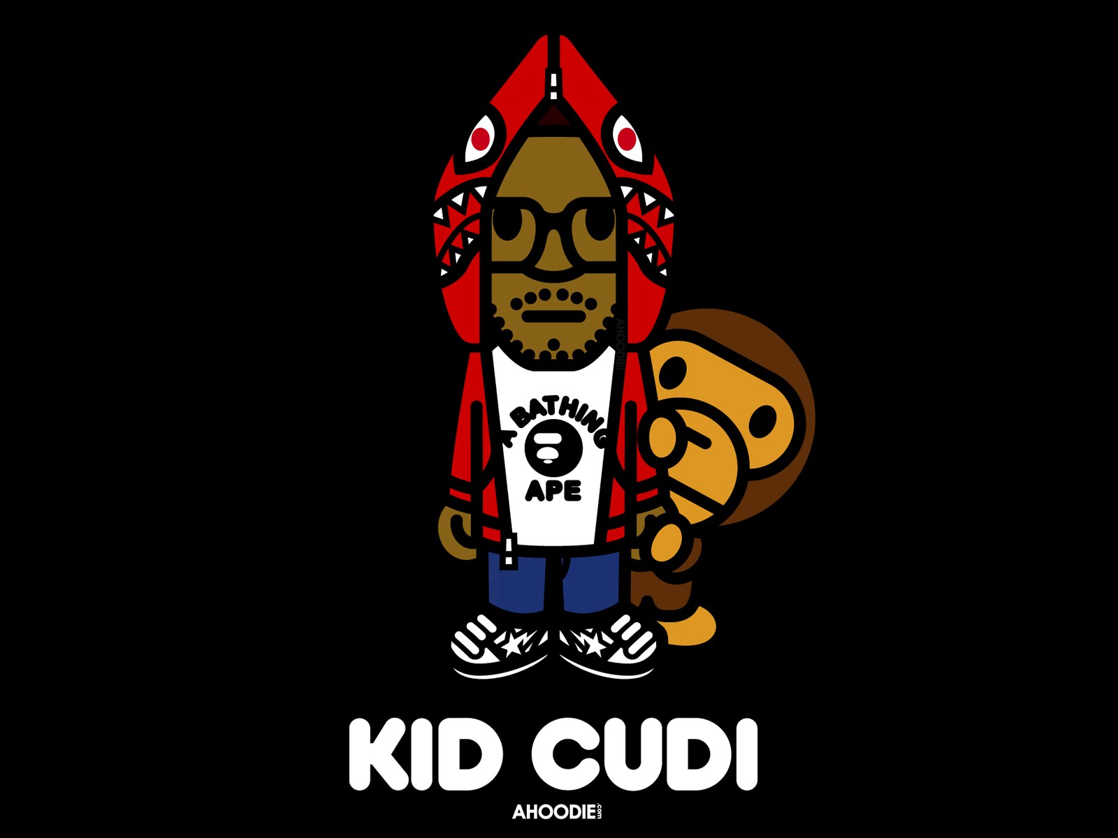Cool Cudi Iphone Backgrounds Kanye West Forum - Kid Cudi Bape , HD Wallpaper & Backgrounds