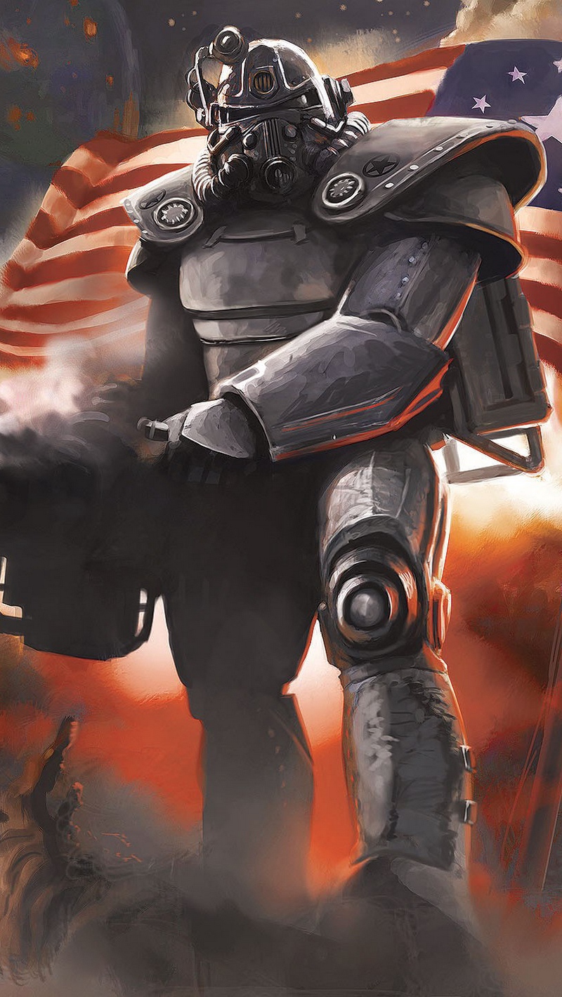 Wallpaper Fallout 4, Bethesda Softworks, Bethesda Game - Fallout Power Armor Art , HD Wallpaper & Backgrounds