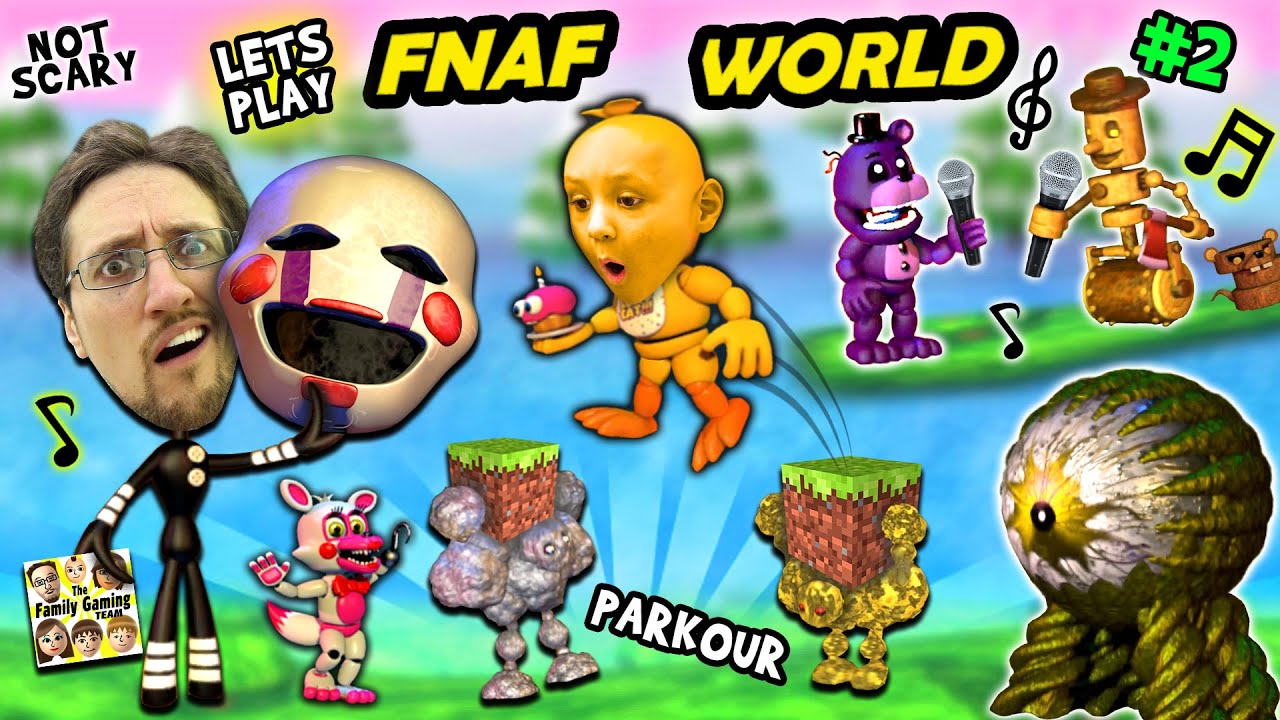 Fnaf World ♫ 2 Comeback Victory Amp Minecraft Addiction - Fgteev Dad Without Hat , HD Wallpaper & Backgrounds