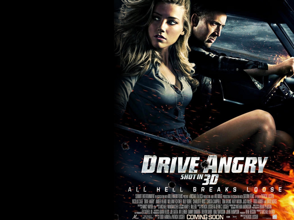 Drive Angry Hq Movie Wallpapers - Drive Angry 2011 Movie Poster , HD Wallpaper & Backgrounds
