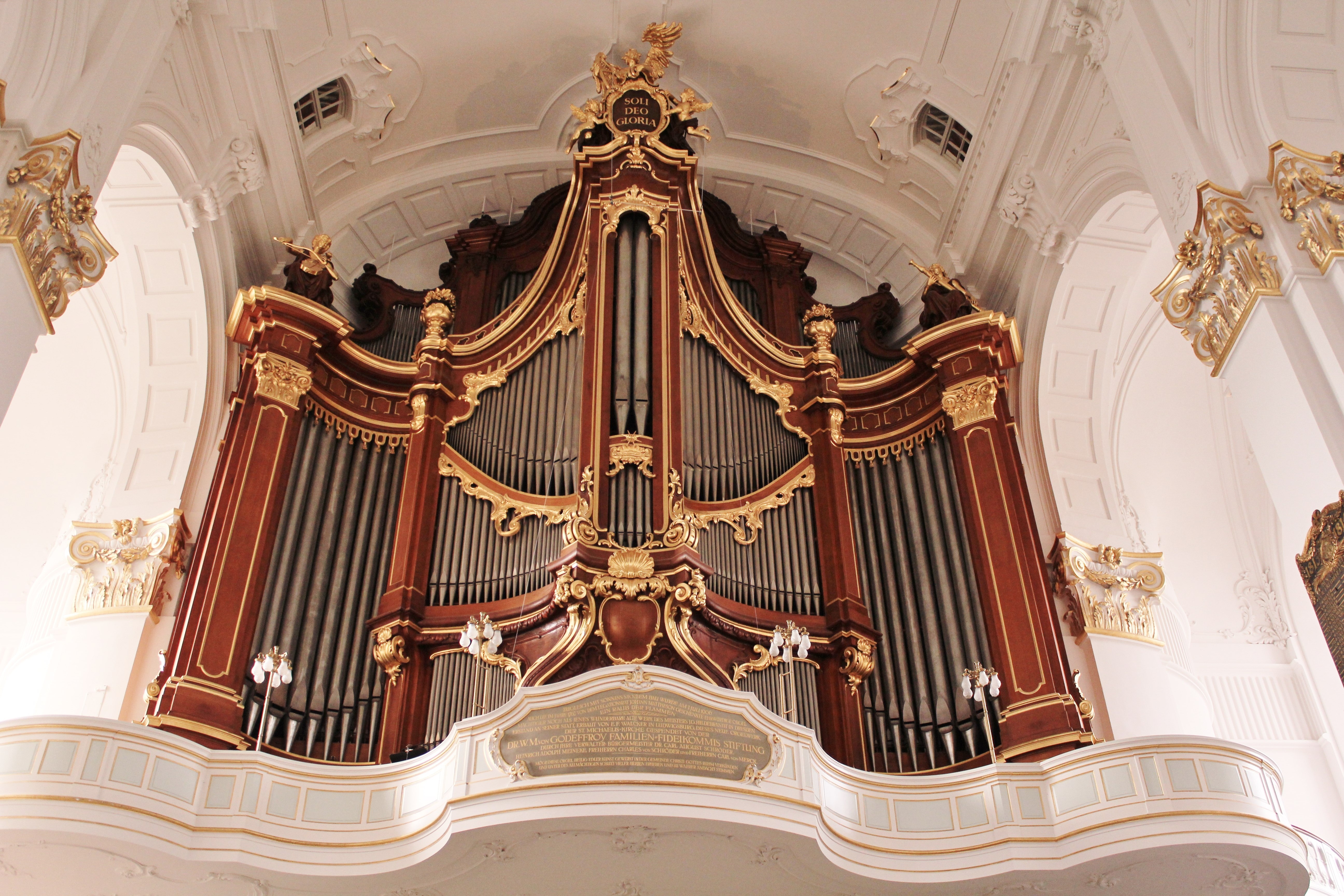 Brown And Gold Church Organ - St. Michael's Church, Hamburg , HD Wallpaper & Backgrounds