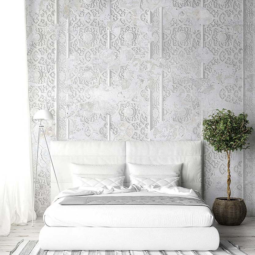 Arabesco Wallpaper - Bedroom Mockup , HD Wallpaper & Backgrounds