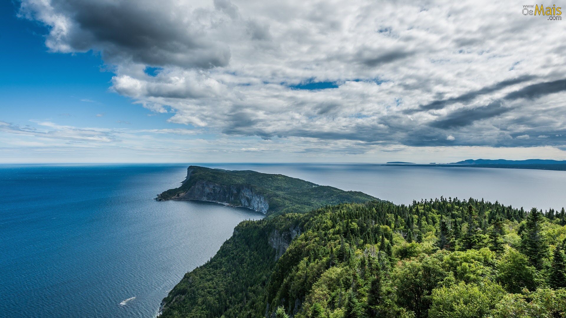 Papel De Parede Mar Azul Escuro - Cap Gaspé , HD Wallpaper & Backgrounds