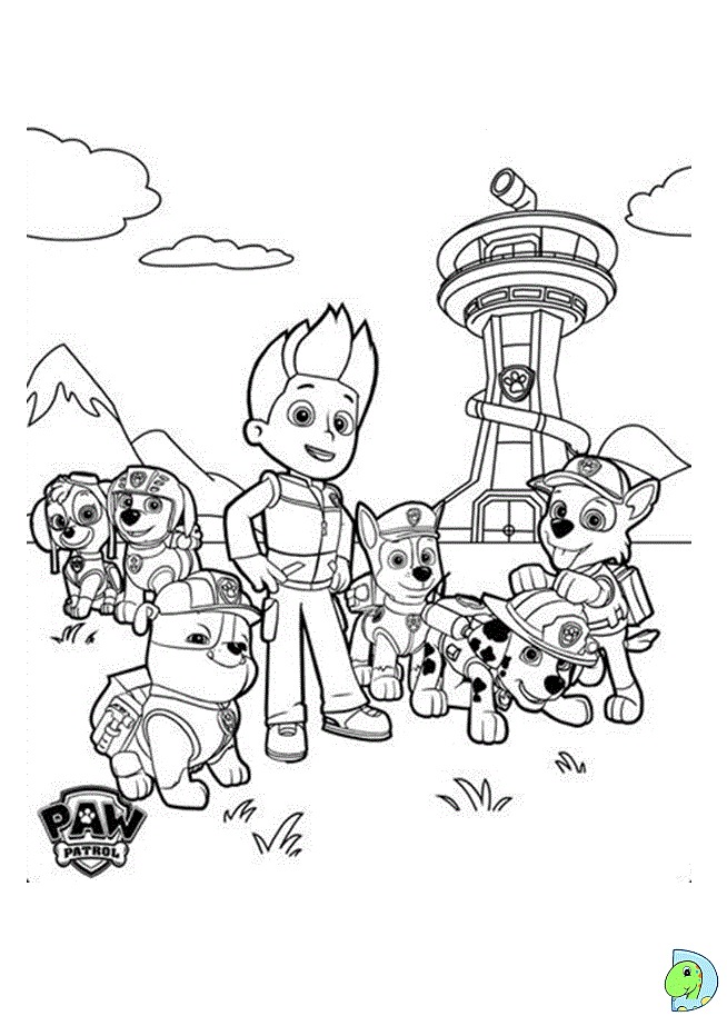 Patrulha Canina Para Colorir - Paw Patrol House Coloring Page , HD Wallpaper & Backgrounds