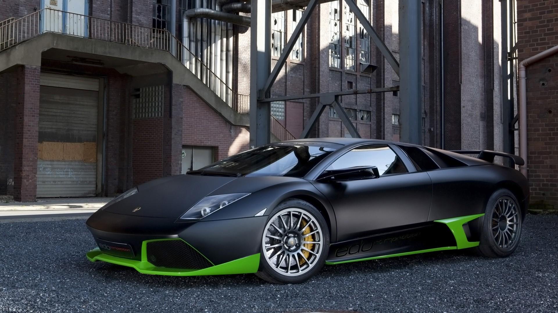 Supercar Lamborghini Murcielago Wallpaper - Lamborghini Aventador Green And Black , HD Wallpaper & Backgrounds