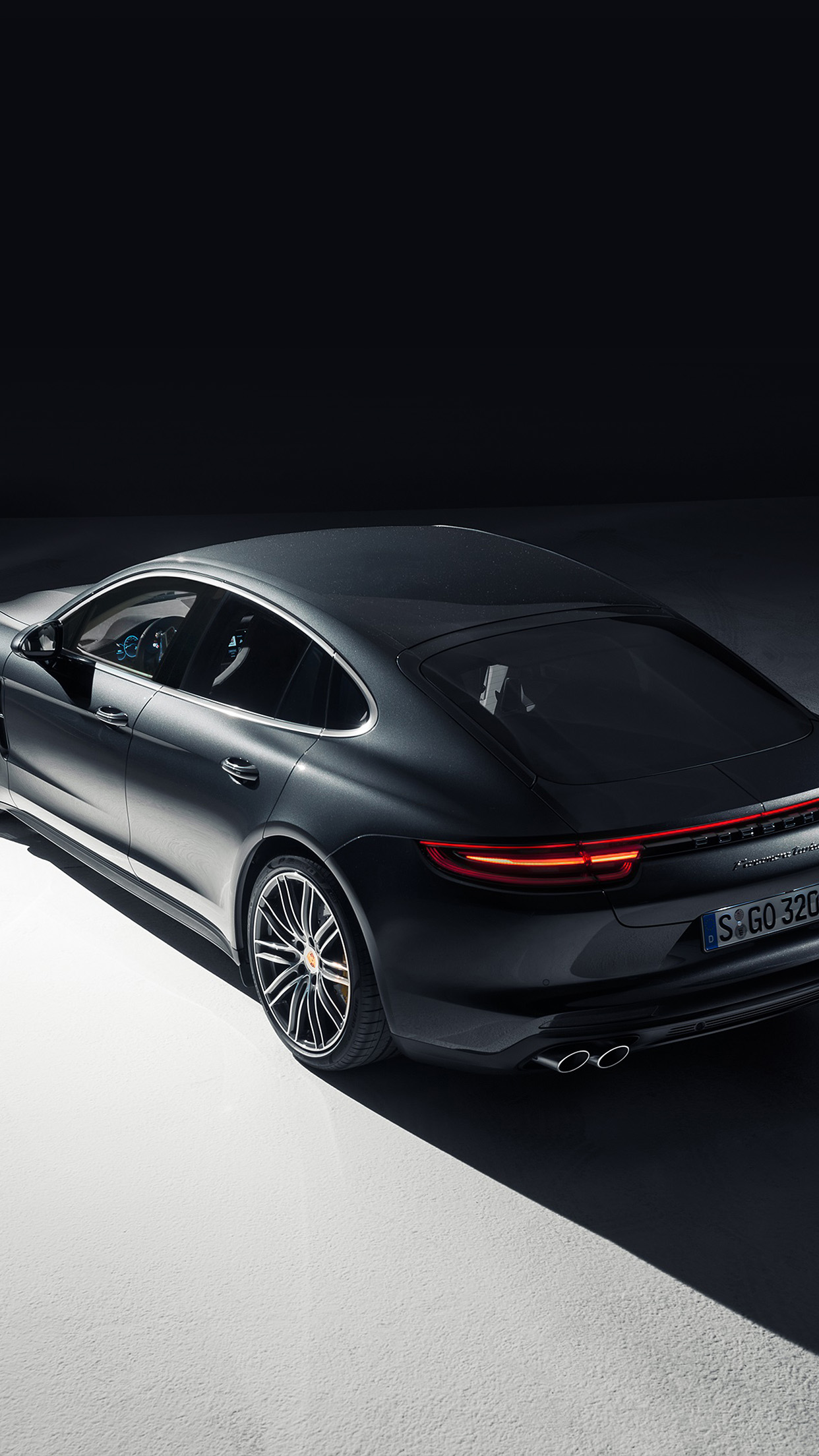 As70 Porsche Panamera Dark Car Art Illustration - Porsche Panamera Wallpaper Iphone , HD Wallpaper & Backgrounds