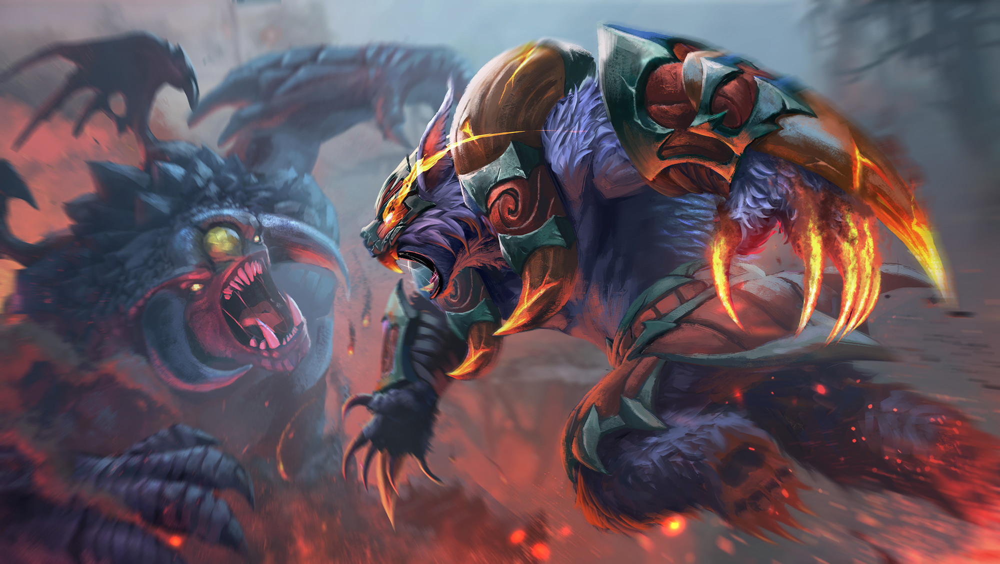 Attack On Roshan, Loadingscreen I Made For Ursa Set, - Ursa Dota 2 , HD Wallpaper & Backgrounds