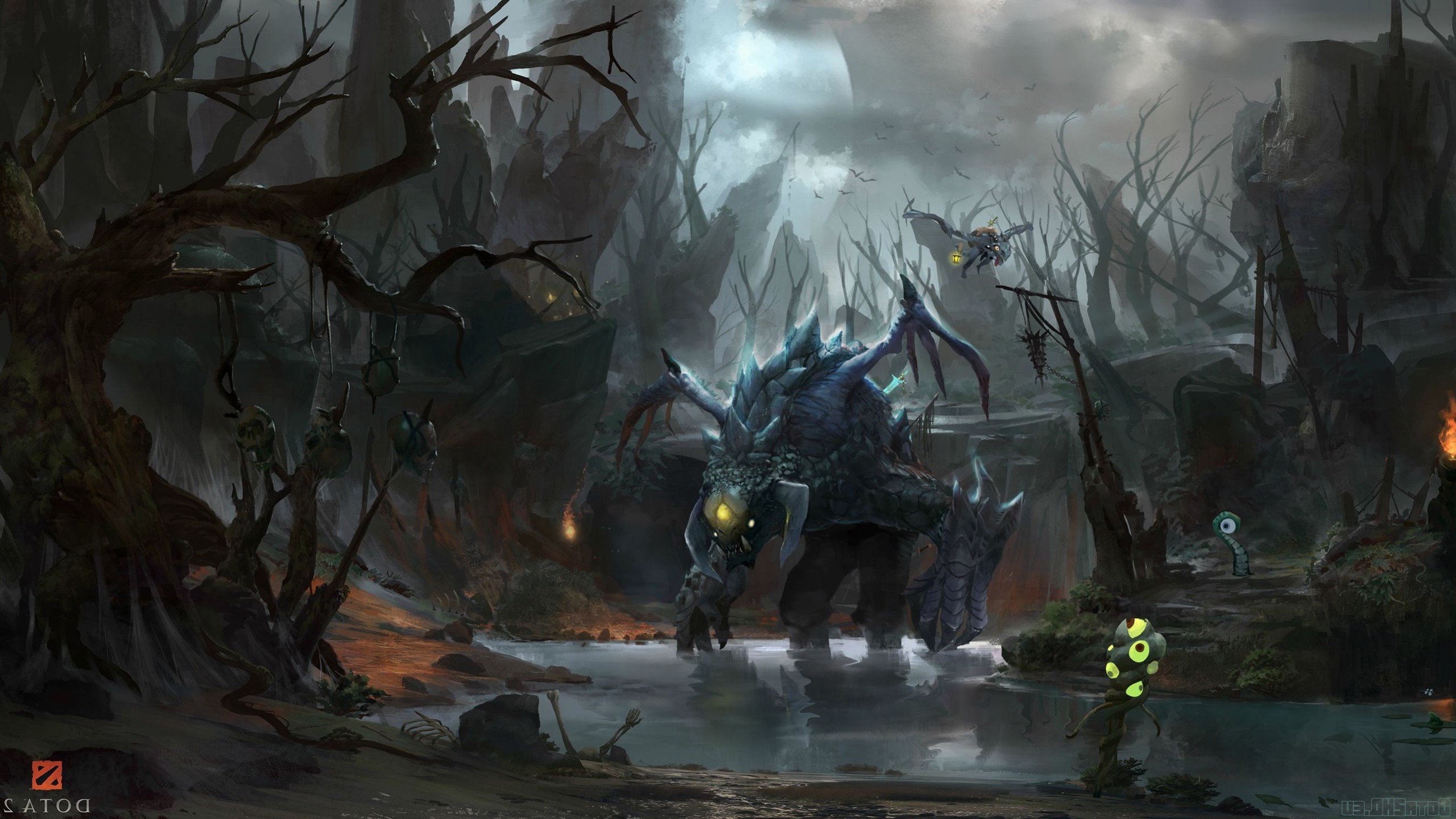 Dota, Dota 2, Defense Of The Ancient, Valve, Valve - Heroes Dota 2 Roshan , HD Wallpaper & Backgrounds