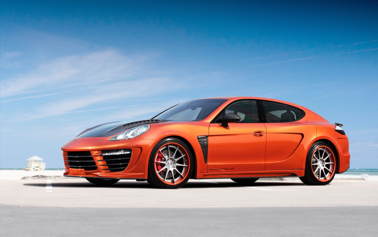 2012 Topcar Porsche Panamera Stingray Gtr Orange Static - Porsche Panamera Naranja , HD Wallpaper & Backgrounds