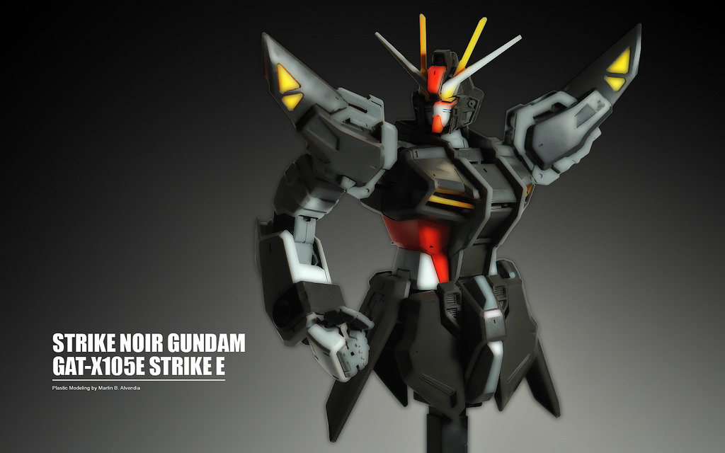 Strike Noir Gundam Wallpaper By Martinalvendia - Strike Noir Gundam , HD Wallpaper & Backgrounds