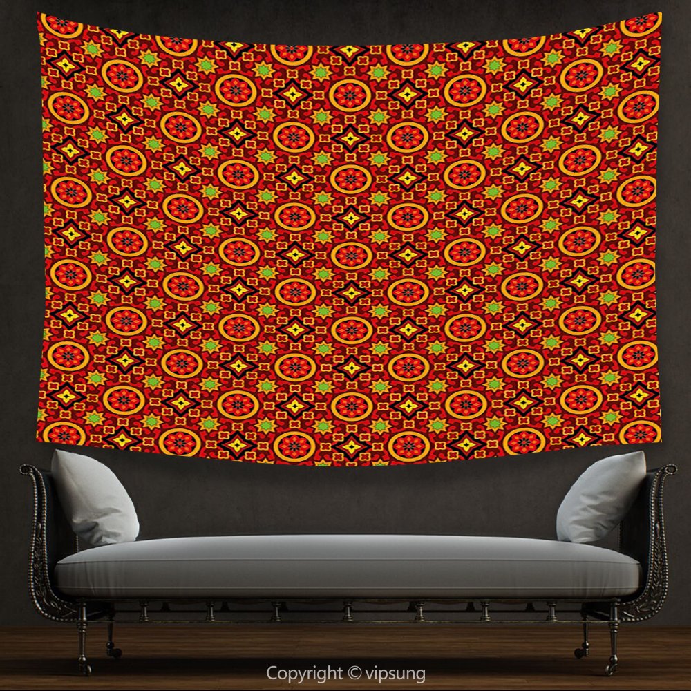 Vipsung House Decor Tapestry Geometric Sindhi Ajrak - Décor Ancien , HD Wallpaper & Backgrounds
