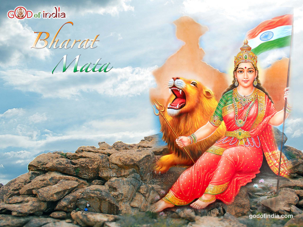 Bharat Mata Flag Wallpaper - Bharat Mata Image Download , HD Wallpaper & Backgrounds