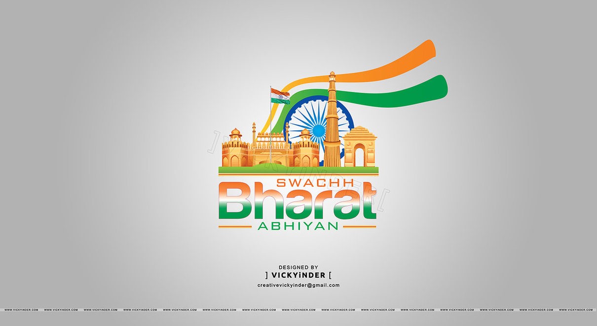 Swachh Bharat Abhiyan Wallpaper - Swachh Bharat Logo Design , HD Wallpaper & Backgrounds