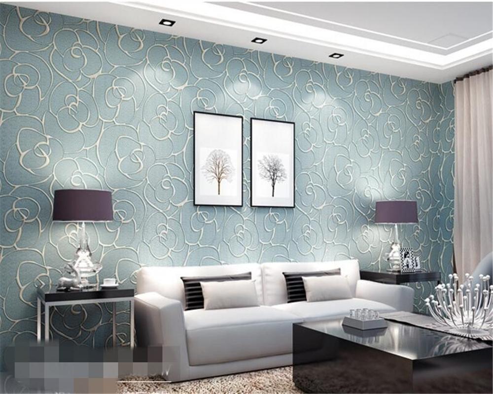 Wholesale Beibehang Papier Peint Relief Wall Paper - Room Wallpaper In Blue Colour , HD Wallpaper & Backgrounds