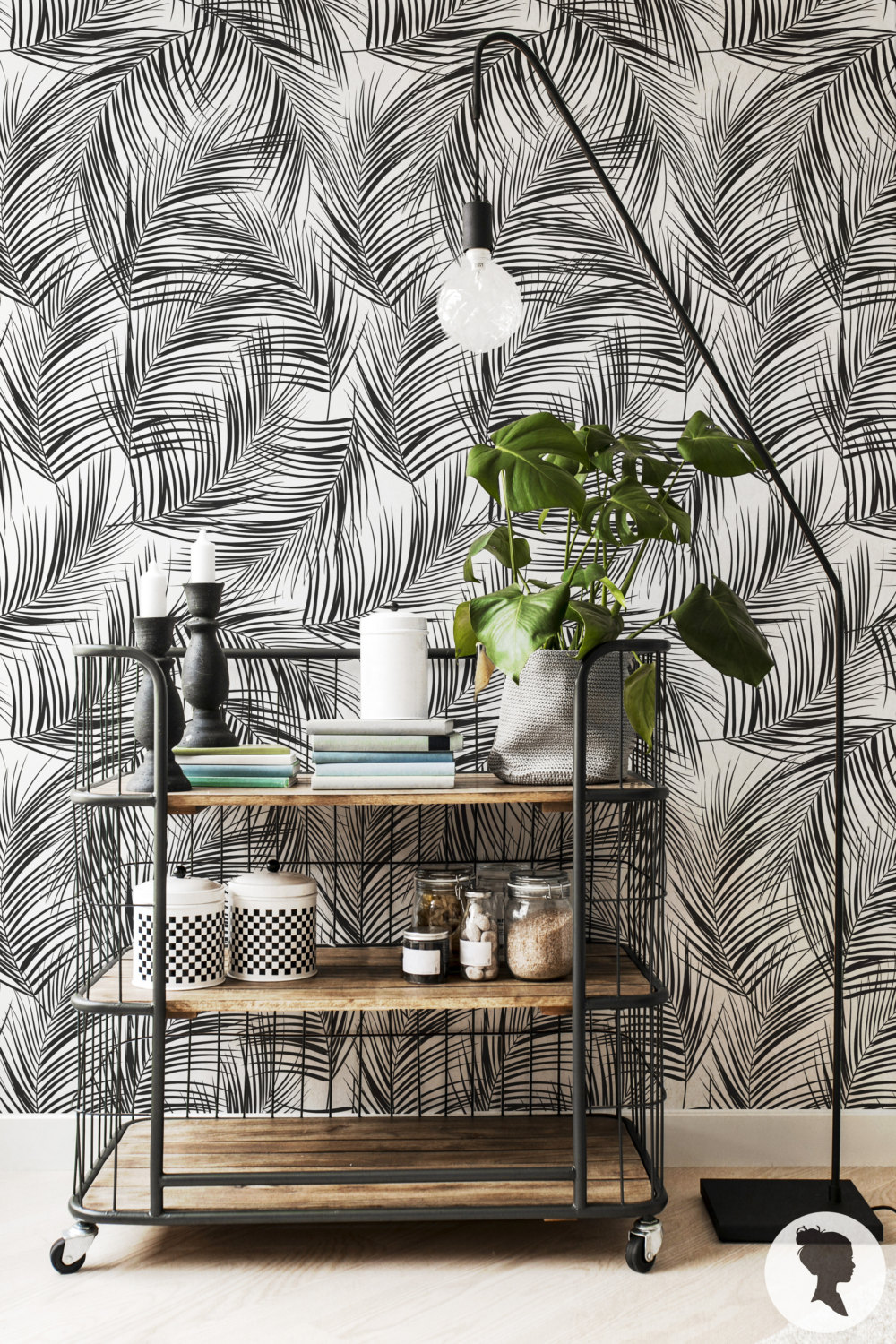 Papier Peint Jungle- Esty - Papier Peint Noir Et Blanc , HD Wallpaper & Backgrounds