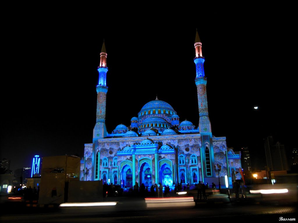Al Noor Mosque Wallpaper - Blue Mosque Sharjah , HD Wallpaper & Backgrounds