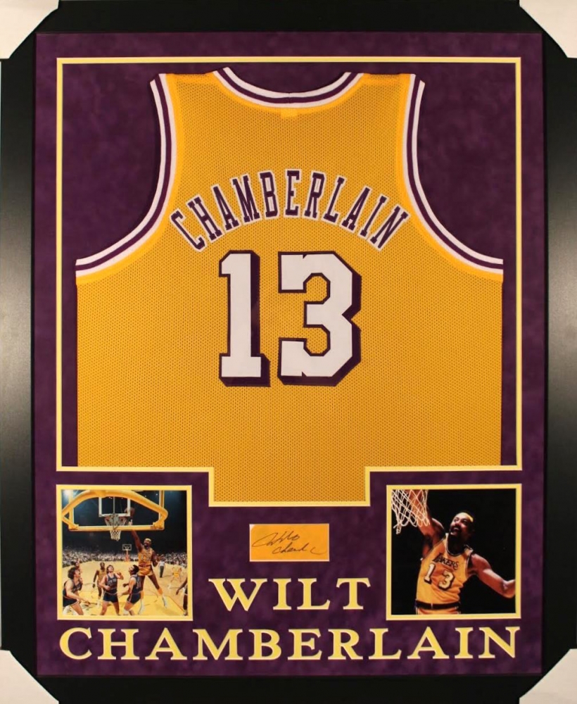 Wilt Chamberlain Signed Lakers Custom Framed Jersey - Wilt Chamberlain Framed Jersey , HD Wallpaper & Backgrounds