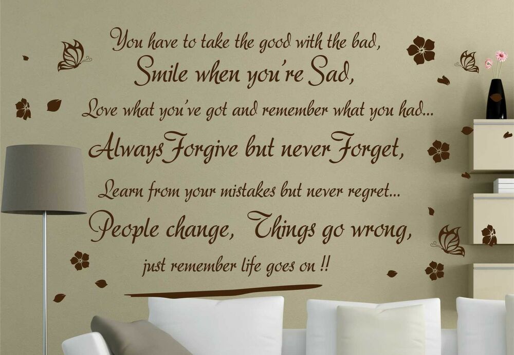 Details About Life Goes On Vinyl Wall Quote Art Stickers - Quote For Bathroom Wall , HD Wallpaper & Backgrounds